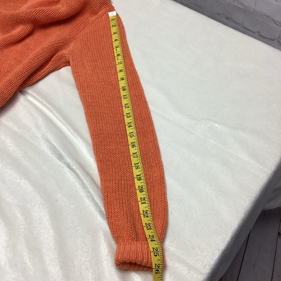 Polo by Ralph Lauren Sweater Women’s Medium Linen Blend Orange Pullover Pocket - Picture 8 of 8